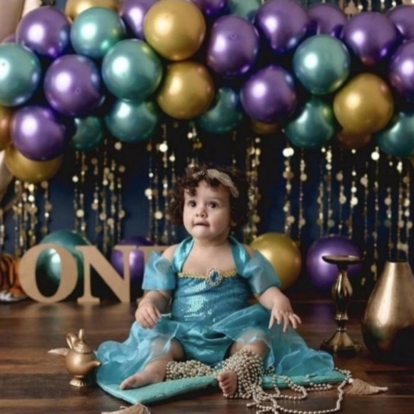 Princess Jasmine First Birthday Outfit Aladdin Cake Smash Outfit Arabian Nights - Picture 2 of 9